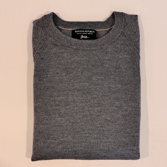 Banana Republic Men's Medium Merino Wool Crewneck Long Sleeve Sweater - Picture 5 of 12